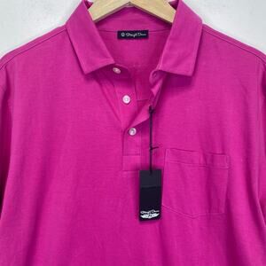 STRAIGHT DOWN Golf Classic Polo Mens Sz M Pink Solid Pima Cotton Performance NWT